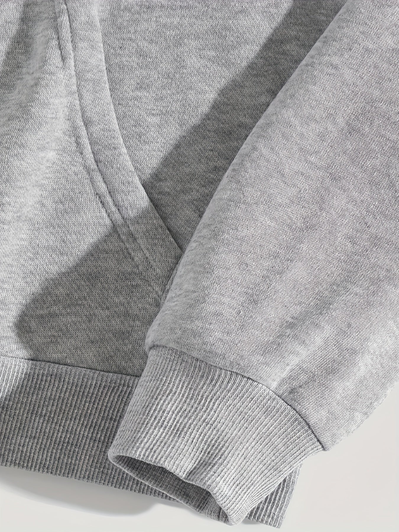 Flower & Letter Graphic Drawstring Sweatshirt