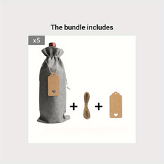 Reusable Wine Gift Bag with Drawstring & Label