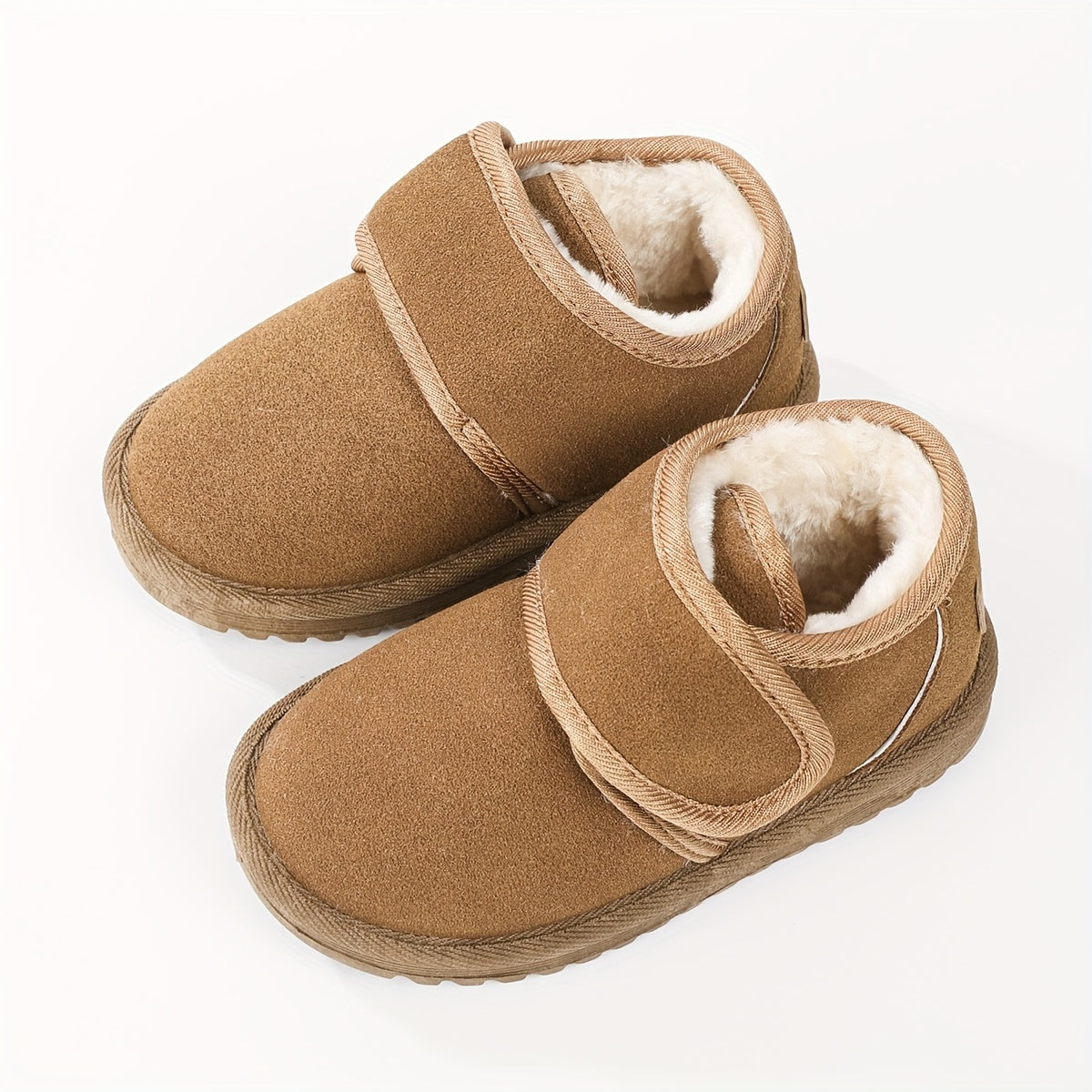 Girl's Solid Snow Boots Warm Fleece Cozy Non slip Ankle Boots