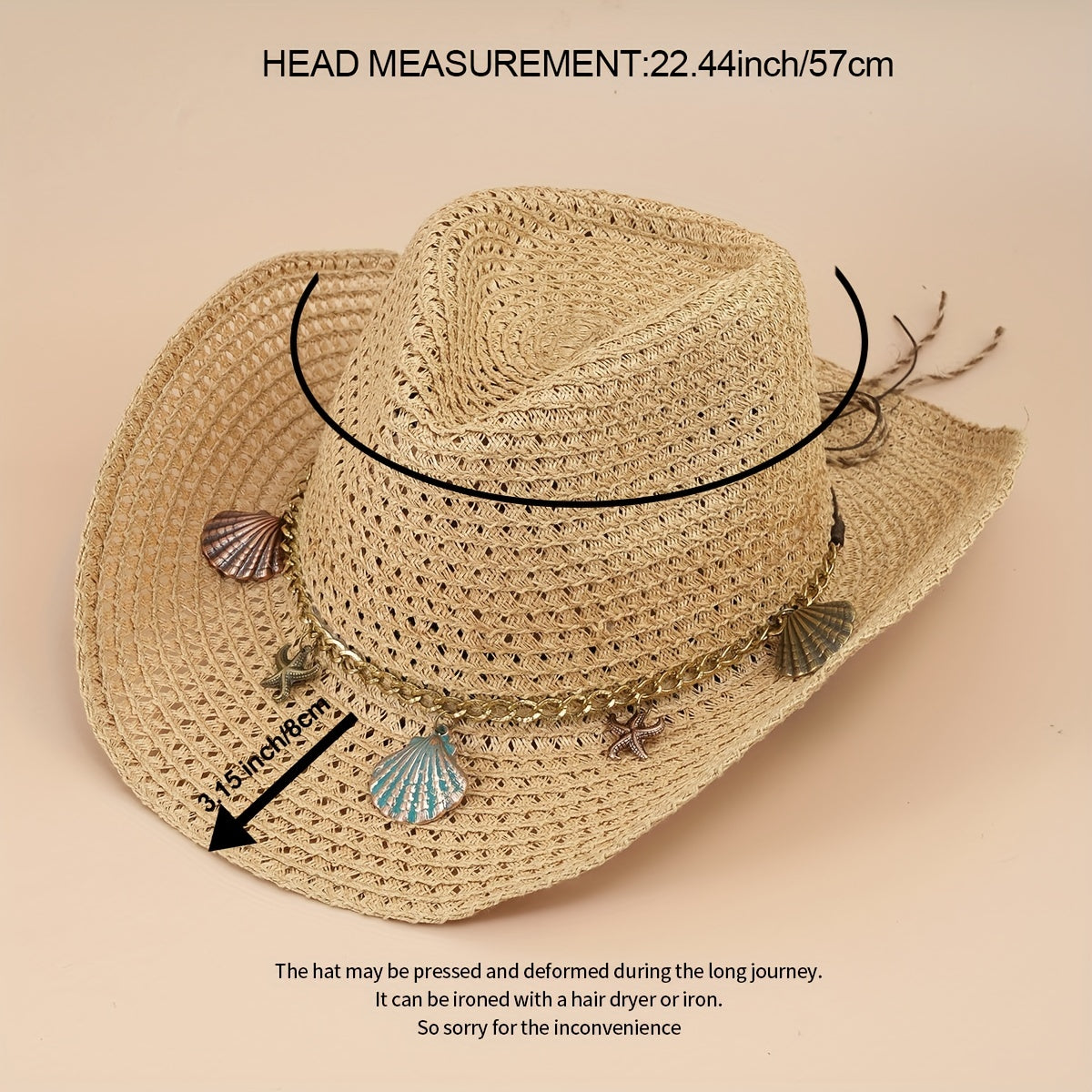 Outdoor Western Cowboy Straw Hat for Men and Women