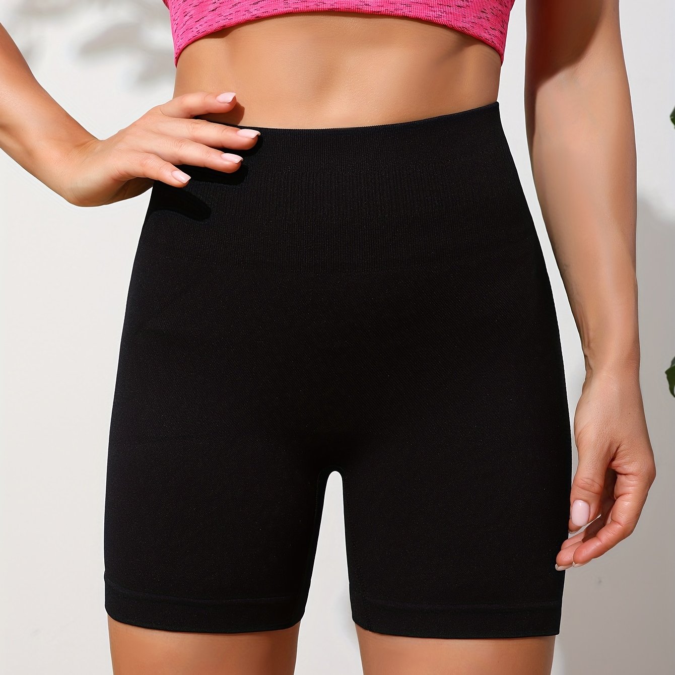 Women's Seamless Yoga Sports Shorts High Elastic Workout Shorts