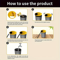 Reusable Mouse Trap Bucket Flip And Slide Style Humane Mouse Trap