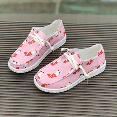 Women's Skate Shoes with Heart & Icecream Pattern, Lightweight