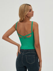 Spaghetti Strap Cami Top Sleeveless Summer Women's Clothing