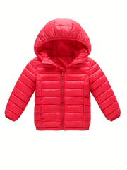 Boys Winter Warm Hooded Coat Light Jacket Outerwear
