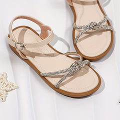 Girls Rhinestone Sandals: Lightweight Dress Sandals for Outdoor