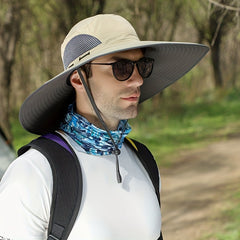 Men's Wide Brim Sun Hats UPF50 Waterproof Bucket Hat