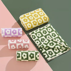 Flower Pattern Hand Towel Coral Fleece Soft Skin-friendly Face Towel