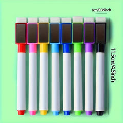 12pcs Erasable Graffiti Board Set with Whiteboard, Pens & Magnetic Fasteners