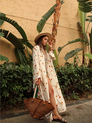 Boho Sun Protection Summer Robe Vacation Cover Up For Beach Pool Bathing