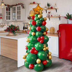 82pcs Christmas Latex Balloon Set with Pentagram Accessories