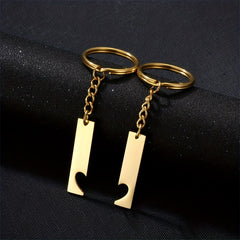 Personalized Stainless Steel Keychain - Name & Date Engraved