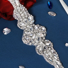 Pearl and Rhinestone Bridal Belt Crystal Wedding Sash