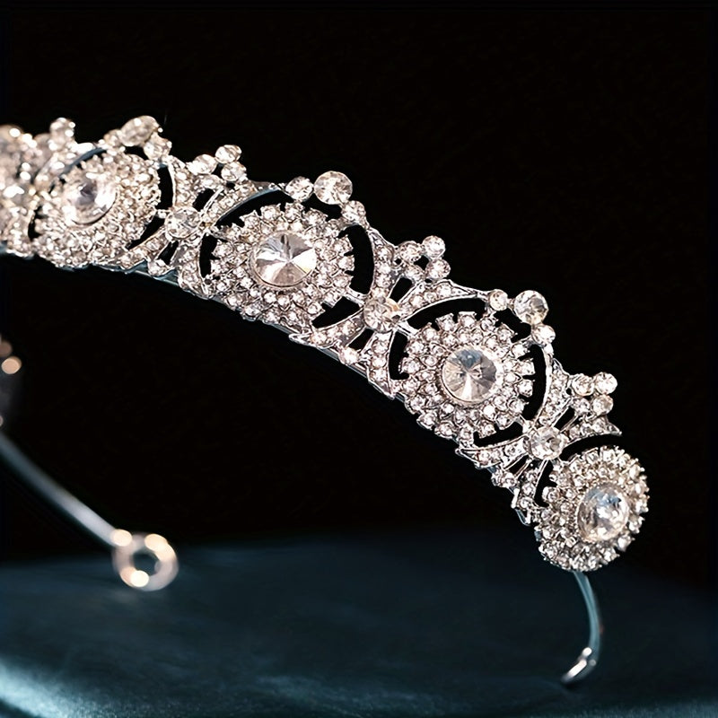 Bridal Crystal Headband Queen Princess Crown Head Jewelry Tiara