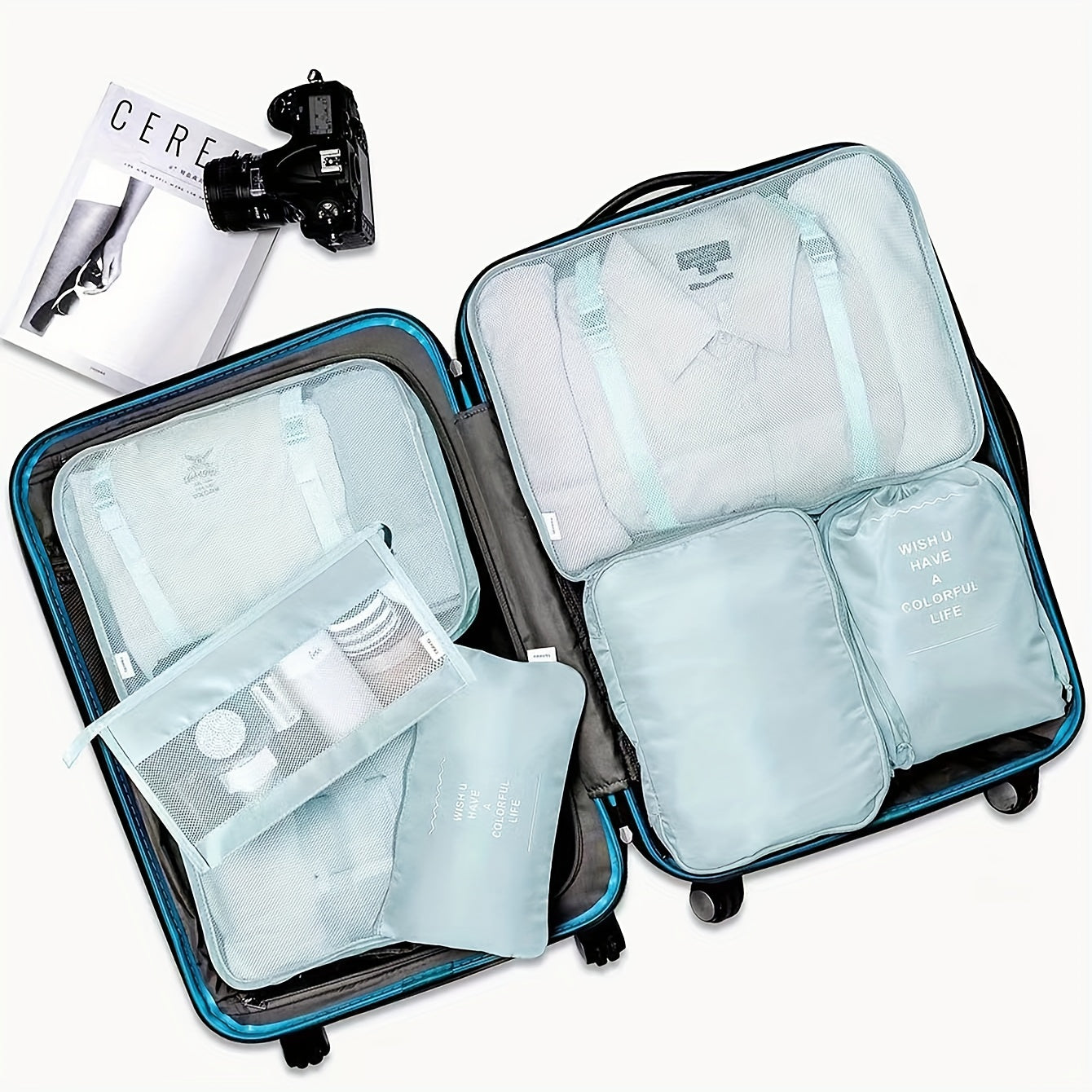 7 Pcs Travel Luggage Bag Sets Versatile Organizers