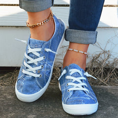 Women's Canvas Shoes Low Top Casual Shoes Lightweight Flat Shoes