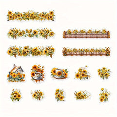 30pcs Alice Manor Light Retro Flower Guka Journal Stickers