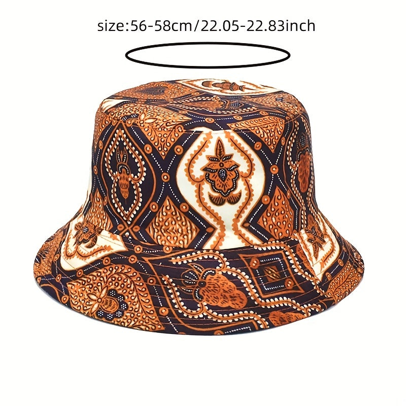 Boho Paisley Bucket Hat Vintage Fisherman Cap Lightweight Basin Hats