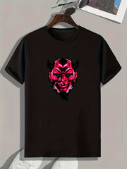 Monster Print Men's Graphic T-shirt for Summer