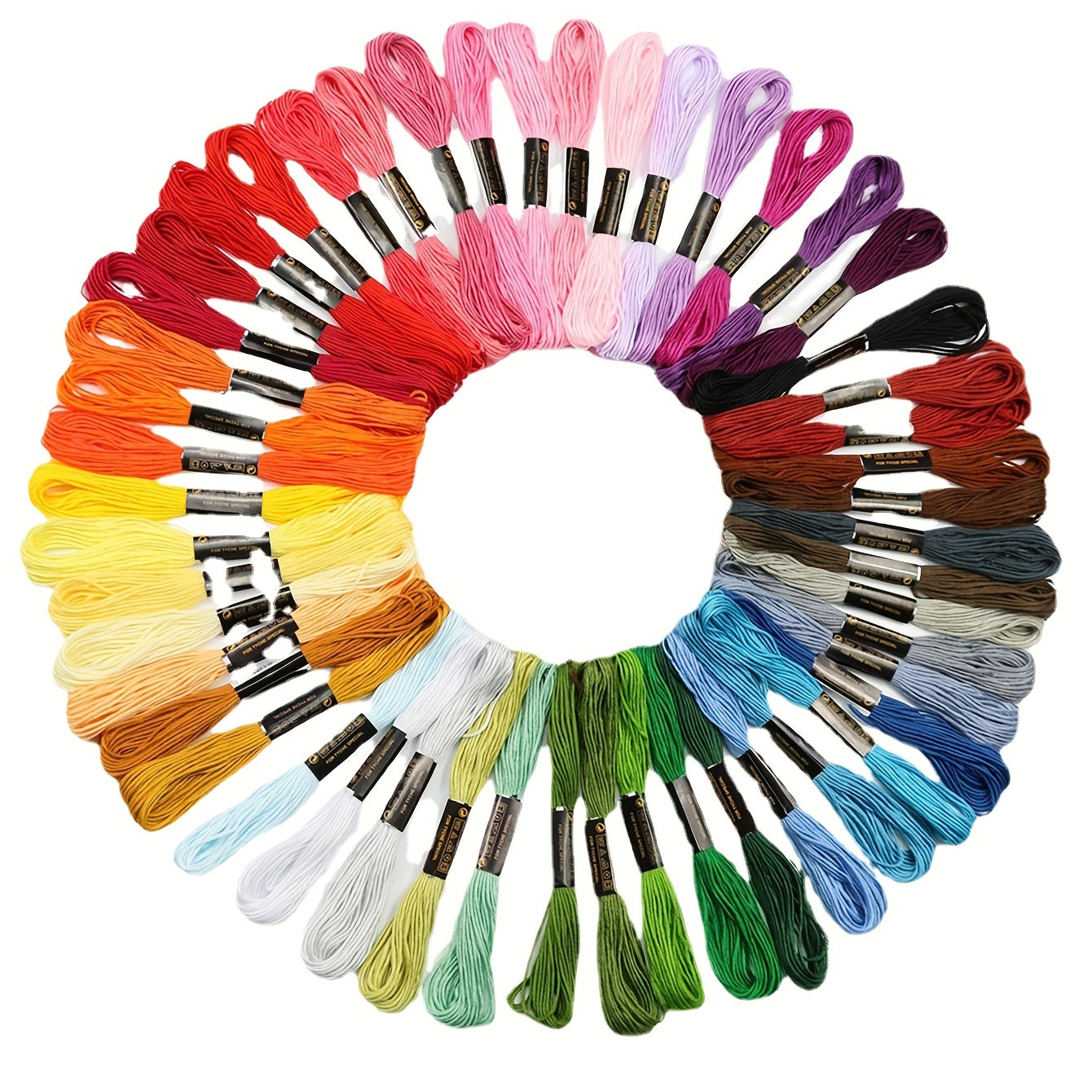 50pcs 8m 6 Strands 50 Colors Embroidery Thread Cross Stitch Thread