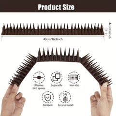 12pcs Fence Wall Spikes Bird Cat Deterrent Security
