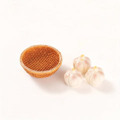8pcs Dollhouse Ginger Garlic Basket Mini Farm Food Model