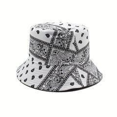 Paisley Pattern Reversible Bucket Hat for Outdoor