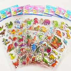 8pcs Cartoon Dinosaur Series Stickers, Waterproof, Boys Toy Gift