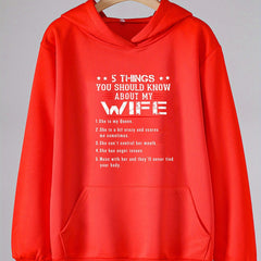 My Wife Print Hoodie For Girls Kids Casual Pullover Hooded Long Sleeve Top