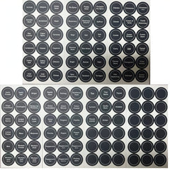 Round Spice Jar Labels 126pcs Waterproof Self-Adhesive