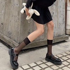 Lace Mesh Sheer Socks Comfy & Breathable Women's Stockings