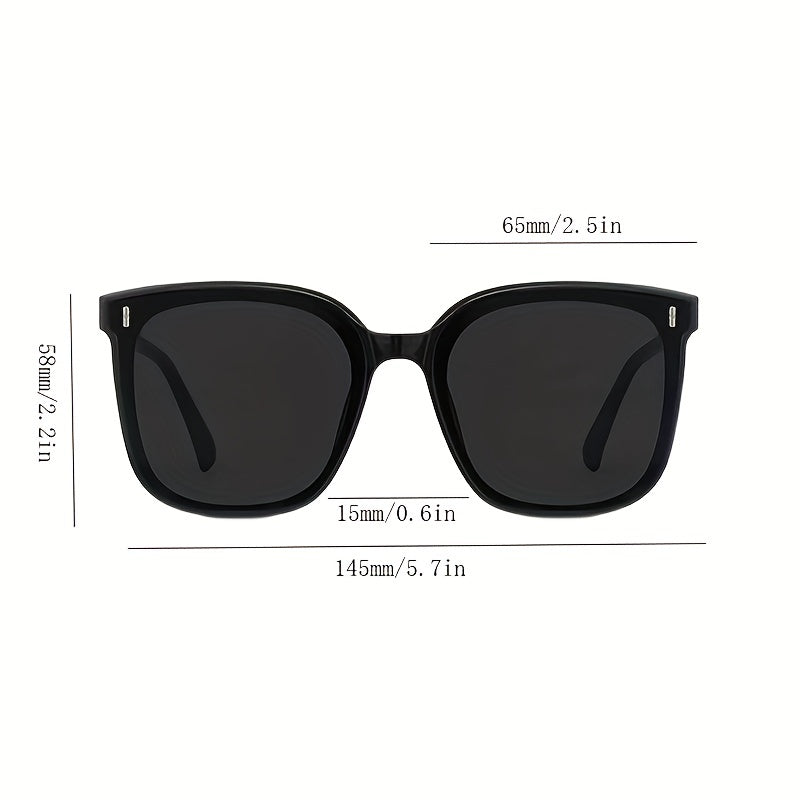 Large Square Frame Sunglasses Anti Glare UV400