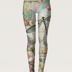 High Waist Stretchy Leggings Allover Print Skinny Leggings