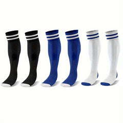 3 Pairs Soccer Football Socks For Youth Baseball Softball Socks