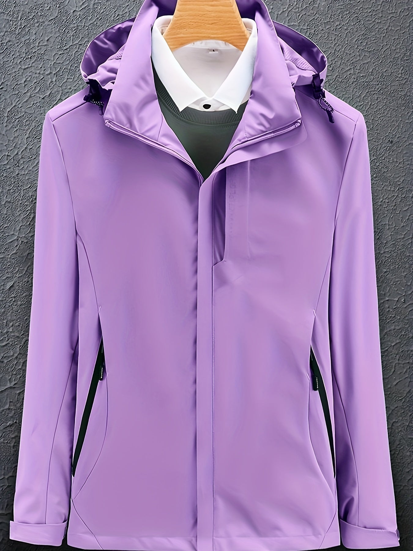 Women's Windproof Outdoor Sports Jacket with Removable Hat