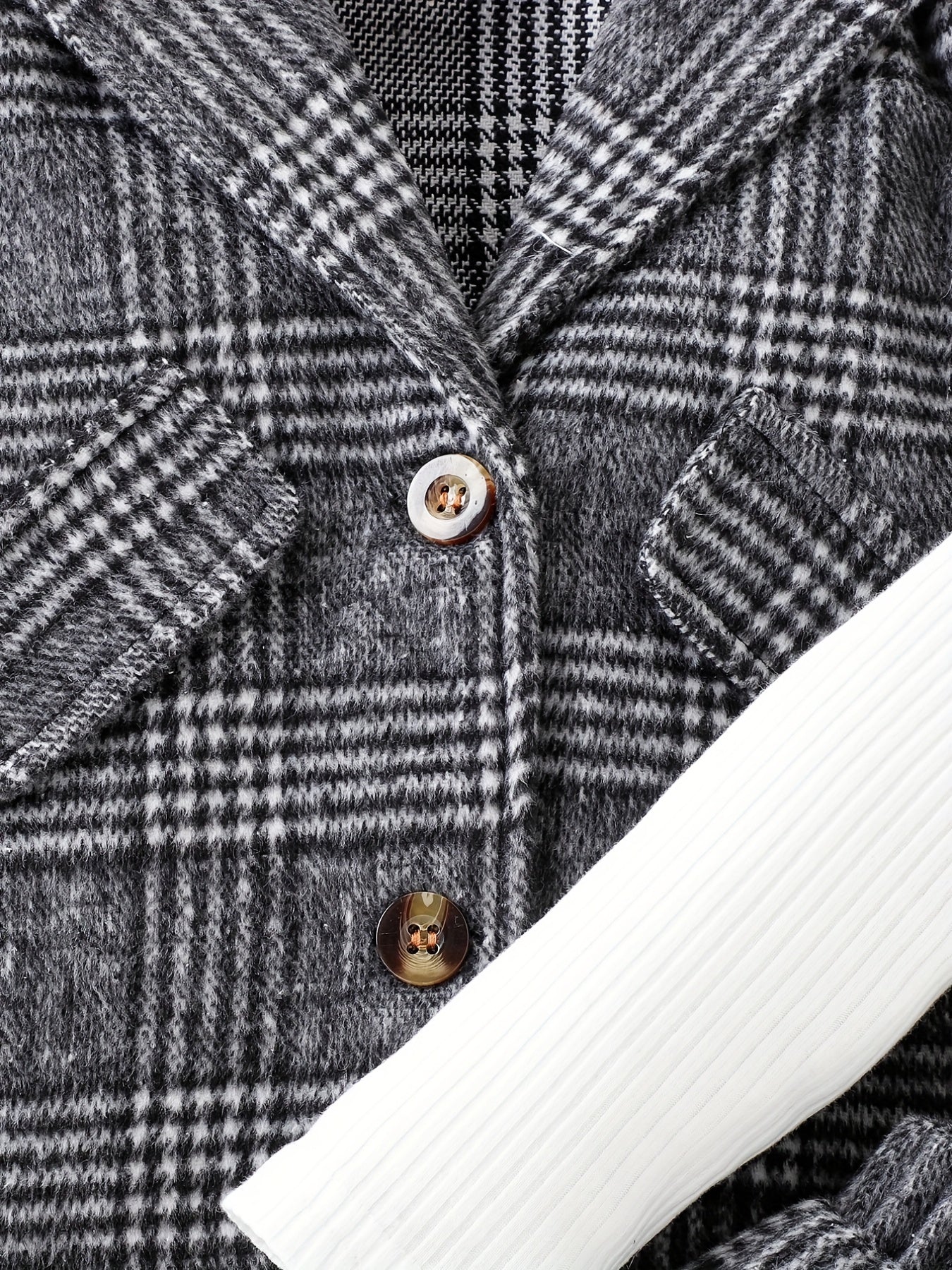 Baby Girl Plaid Blazer & Skirt & Pullover Top Set