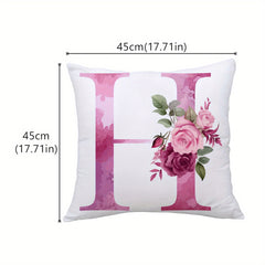 1pc Peach Fleece Throw Pillowcase Cozy Home Decor