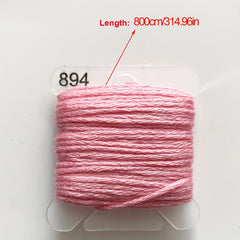 50pcs 8m 6 Shares Cross Stitch Embroidery Thread Random