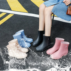 Women's Solid Rain Boots Wear Resistance Garden Water Shoes