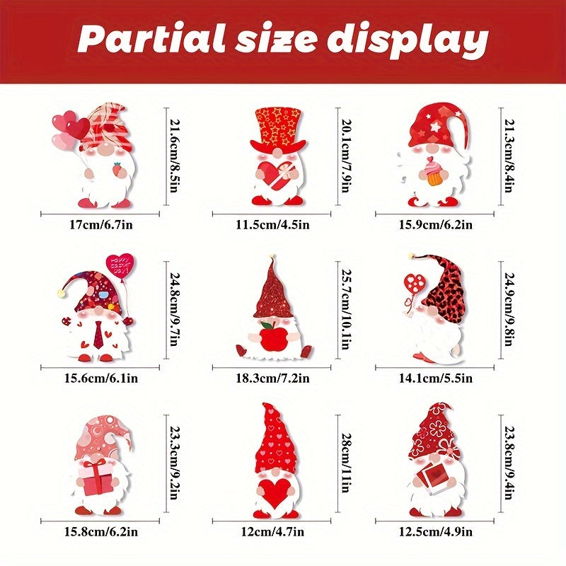 9 Sheets Window Clings Decorations Party Ornaments Vinyl Window Sticker Decals