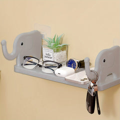 Gray Elephant Storage Rack for Kitchen and Bathroom