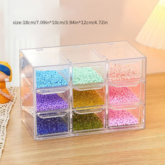 DIY Beads Jewelry Storage Display Box Clear Practical Supplies