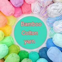 Bamboo Yarn Hand Knitting Crochet Thread DIY Sweater Doll Hat 180M 50g
