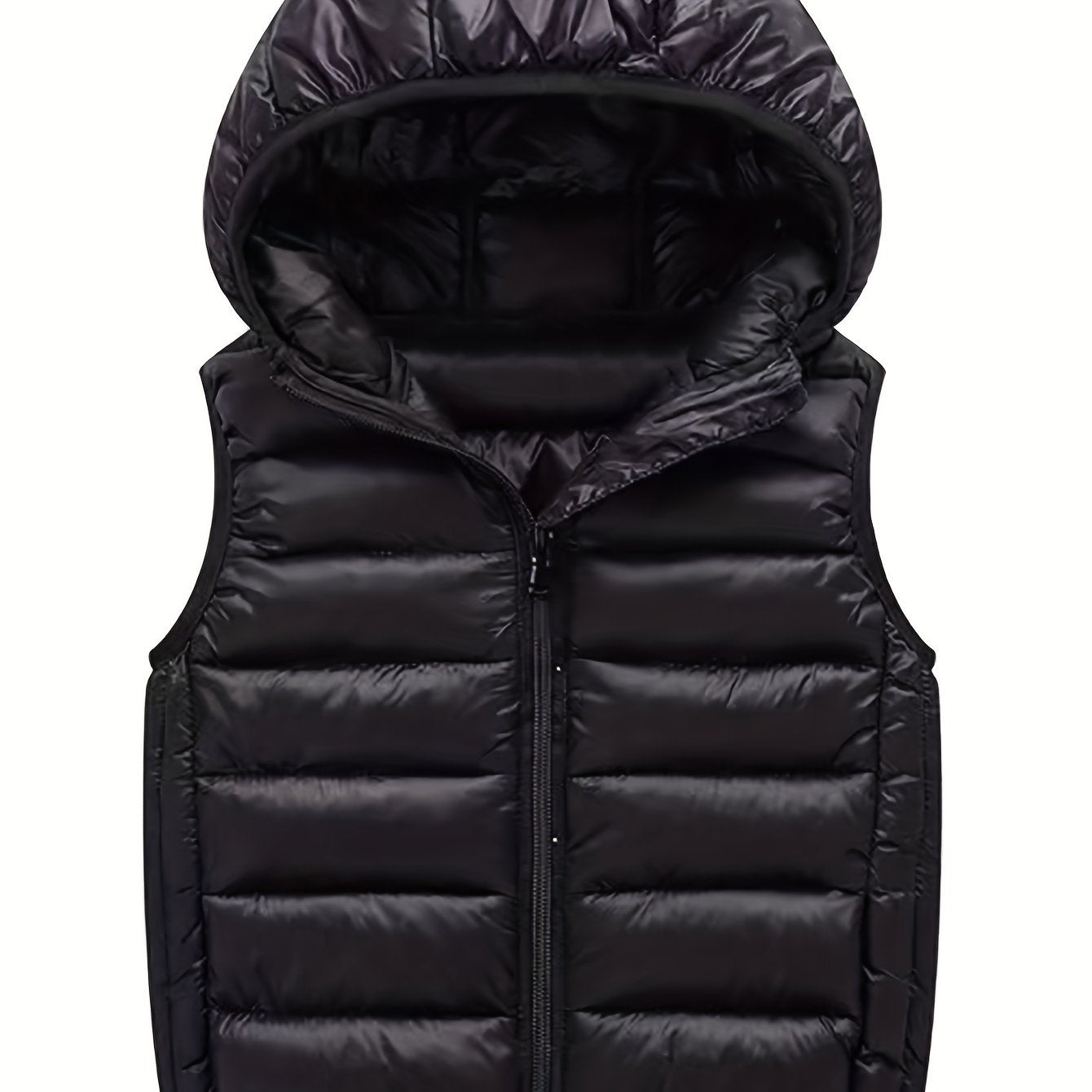 Boys Winter Hooded Cotton Padded Vest Sleeveless Jacket