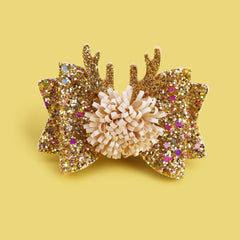 Sequin Bow Crown Hair Clip - Kids Girls Photography Props