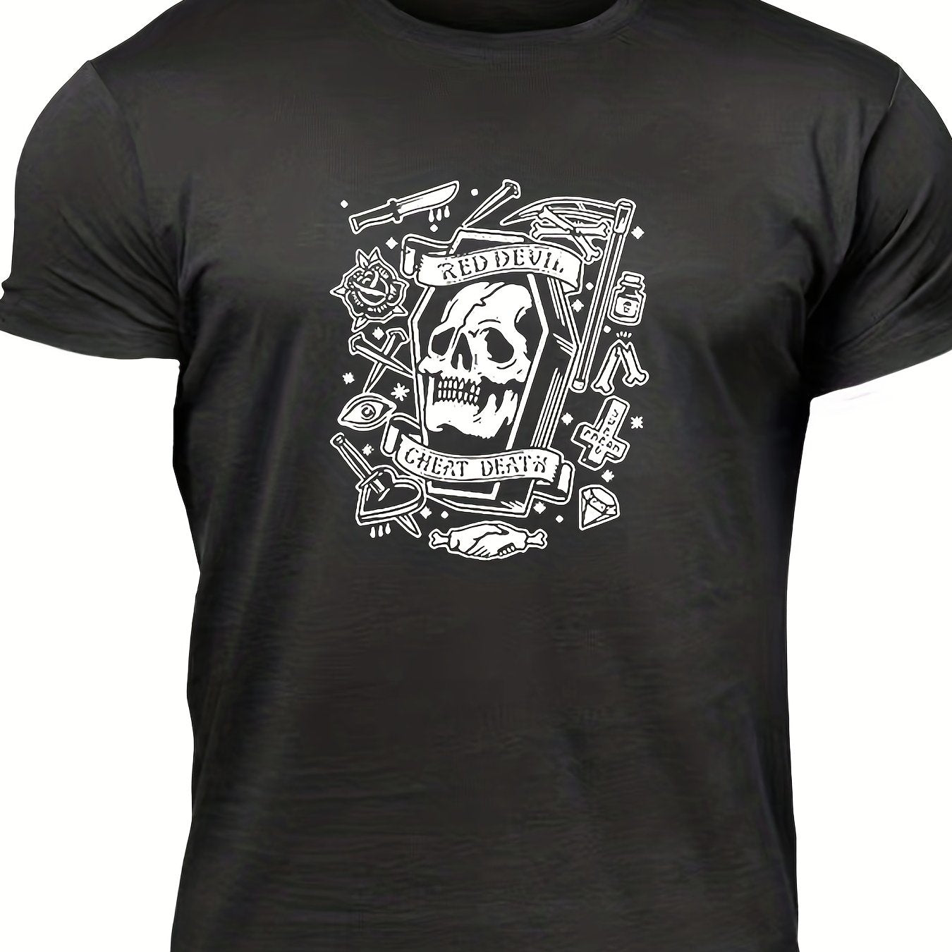 Men's Skull Graphic T-Shirt for Summer