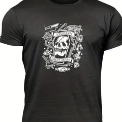 Men's Skull Graphic T-Shirt for Summer