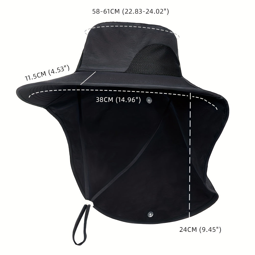 Wide Brim Sun Hat UV Protection Waterproof Boonie Hat