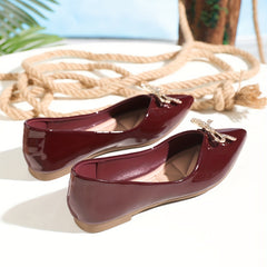 Women's Rhinestone & Bowknot Flat Shoes Point Toe Dress Shoes
