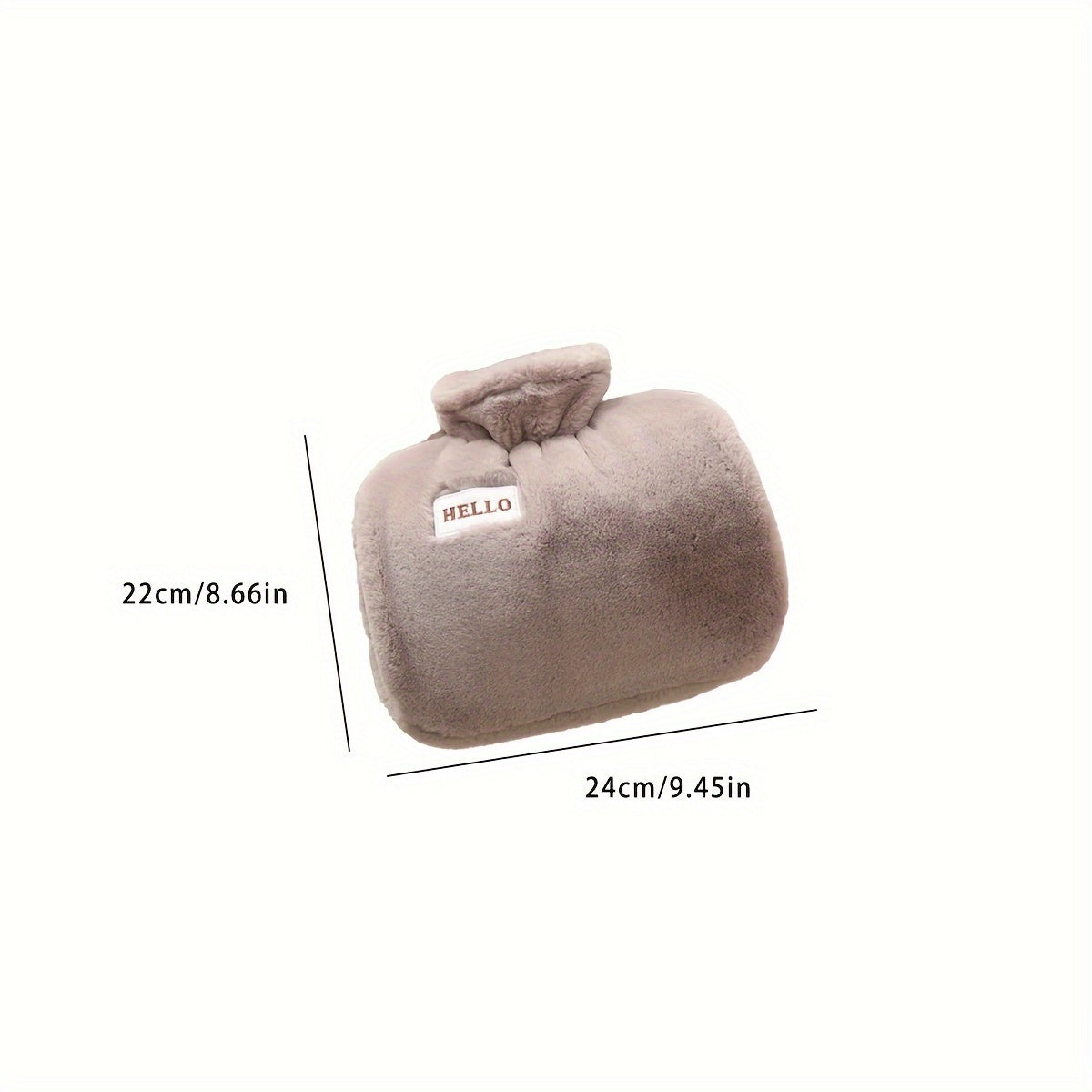 Warm Water Bag with Plush Cover for Cold Weather, Hand Warmer